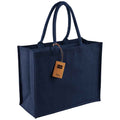 Navy-Navy - Front - Westford Mill Classic Jute Shopper Bag