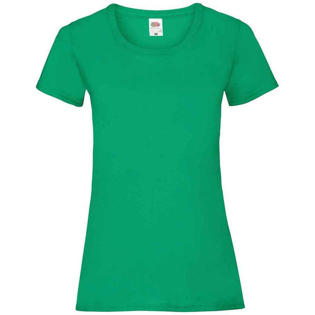 Kelly Green - Front - Fruit of the Loom Womens-Ladies Valueweight Heather Lady Fit T-Shirt