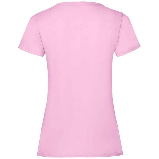 Light Pink - Back - Fruit of the Loom Womens-Ladies Valueweight Heather Lady Fit T-Shirt