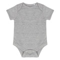 Heather Grey - Front - Larkwood Baby Essential Short-Sleeved Bodysuit