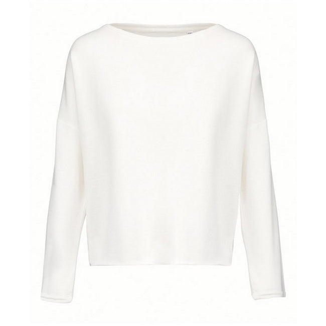 Off White - Front - Kariban Womens-Ladies Oversized Sweatshirt