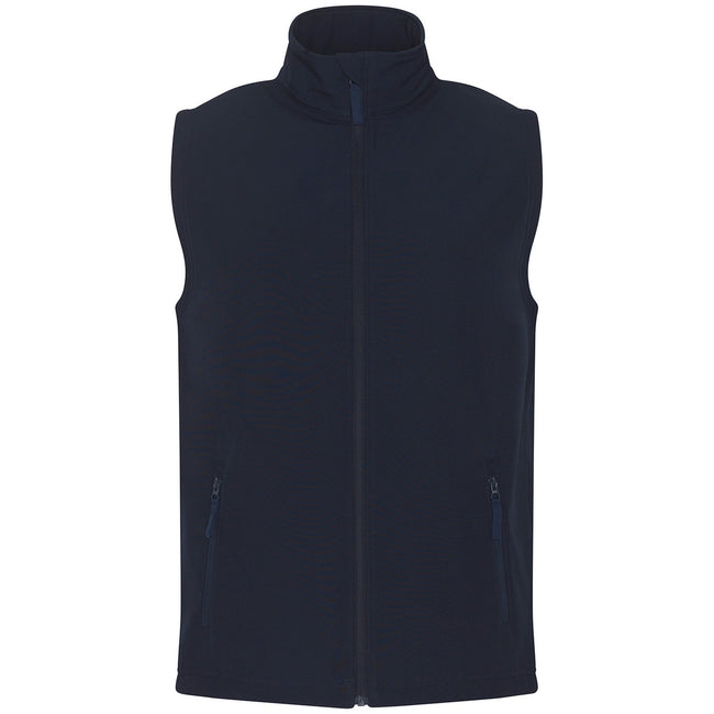 Navy - Front - PRO RTX Mens Softshell 2 Layer Gilet