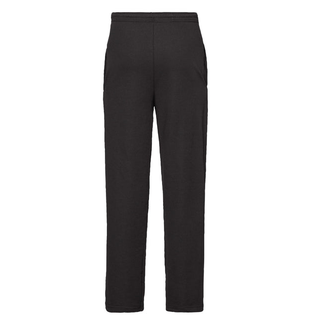 Black - Back - Fruit of the Loom Mens Lightweight Jogging Bottoms