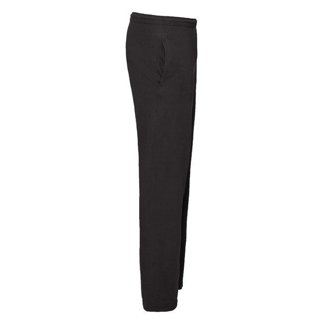 Black - Side - Fruit of the Loom Mens Lightweight Jogging Bottoms