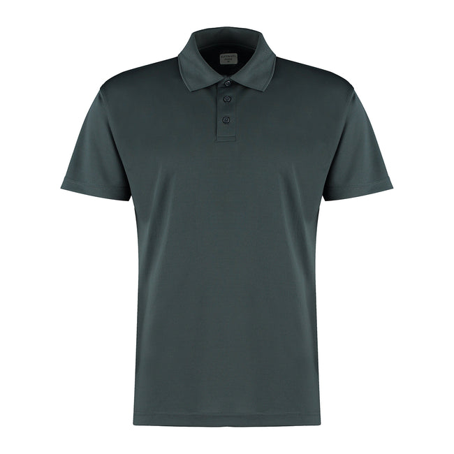 Graphite - Front - Kustom Kit Mens Cooltex Plus Micro Mesh Regular Polo Shirt