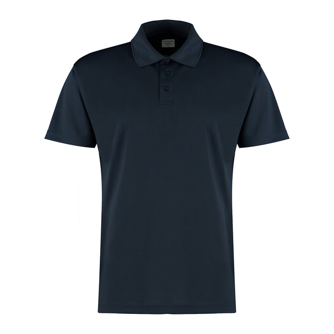 Navy - Front - Kustom Kit Mens Cooltex Plus Micro Mesh Regular Polo Shirt