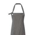 Dark Grey - Back - Premier Unisex Adult Cotton Canvas Pocket Apron