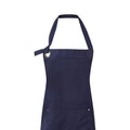 Navy - Back - Premier Unisex Adult Cotton Canvas Pocket Apron