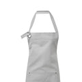 Silver - Back - Premier Unisex Adult Cotton Canvas Pocket Apron