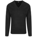 Black - Front - PRO RTX Mens Acrylic V Neck Sweatshirt