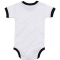 White-Black - Back - Babybugz Baby Ringer Bodysuit