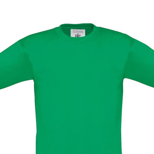 Kelly Green - Back - B&C Childrens-Kids Exact 190 T-Shirt