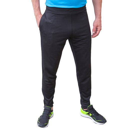 Black - Front - Spiro Mens Slim Jogging Bottoms