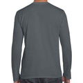Charcoal - Back - Gildan Unisex Adult Softstyle Long-Sleeved T-Shirt
