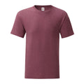 Heather Burgundy - Front - Fruit of the Loom Mens Iconic 150 Heather T-Shirt