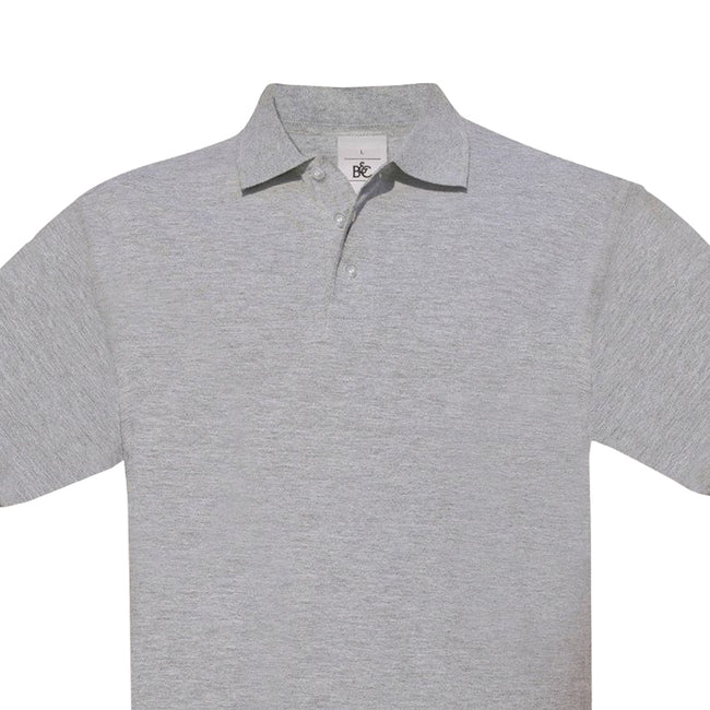 Heather Grey - Back - B&C Mens Safran Polo Shirt