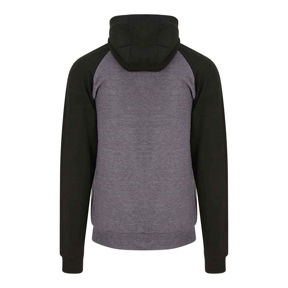 Charcoal-Jet Black - Back - Awdis Unisex Adult Baseball Full Zip Hoodie