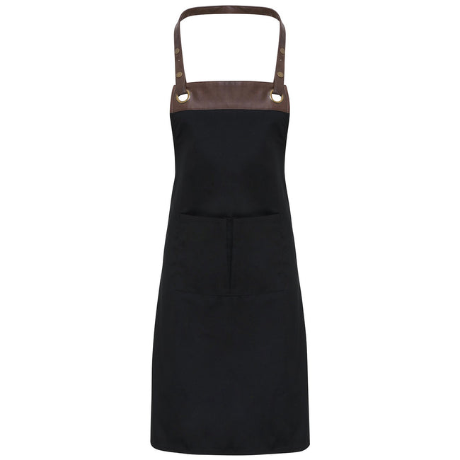Black-Brown - Front - Premier Unisex Adult Espresso Full Apron