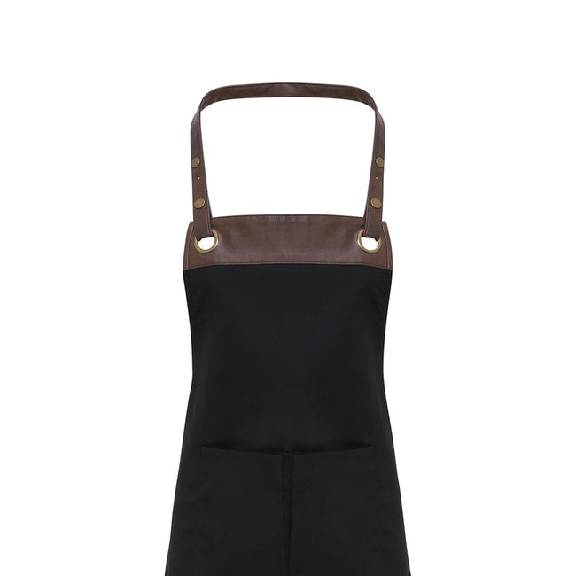 Black-Brown - Back - Premier Unisex Adult Espresso Full Apron