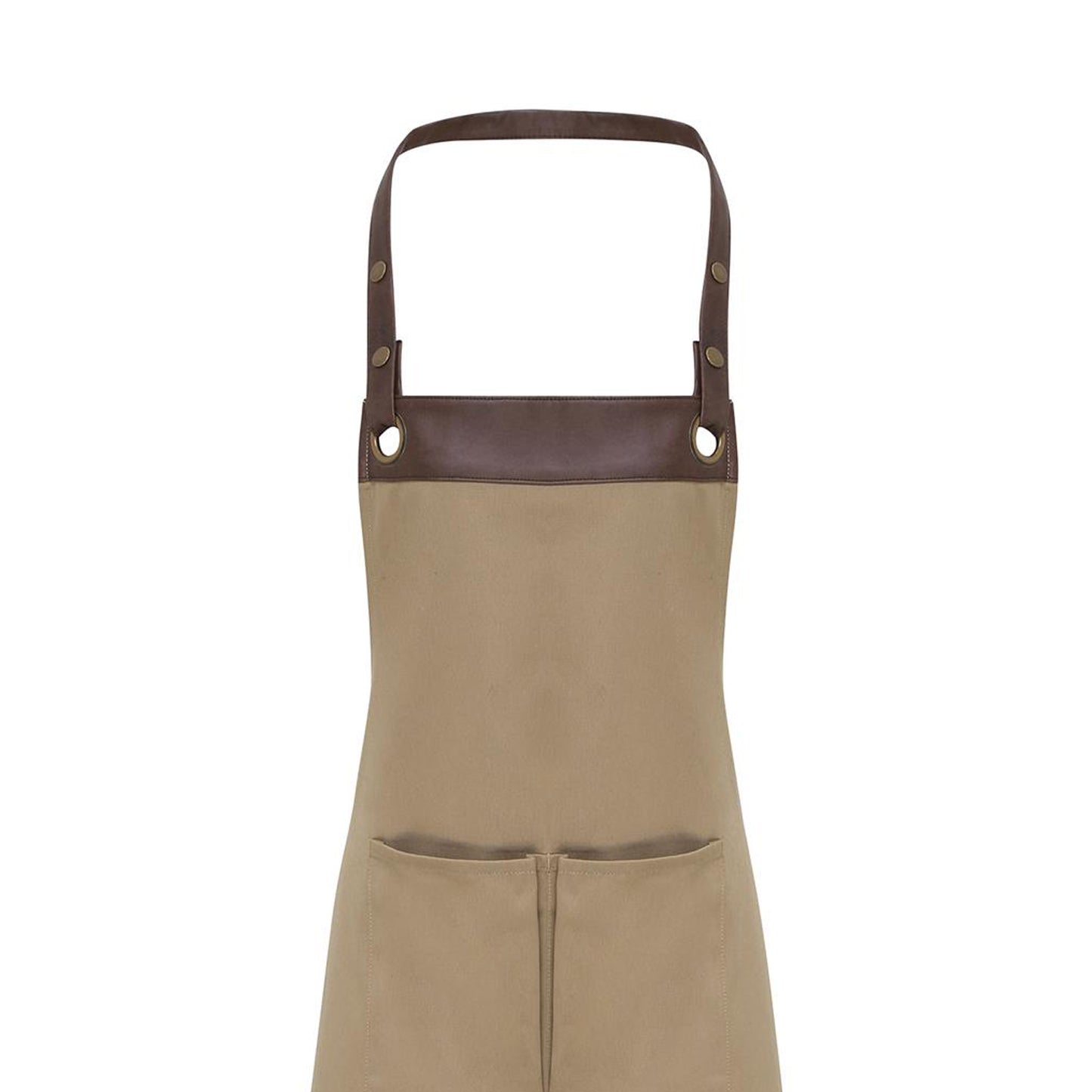 Khaki-Brown - Back - Premier Unisex Adult Espresso Full Apron