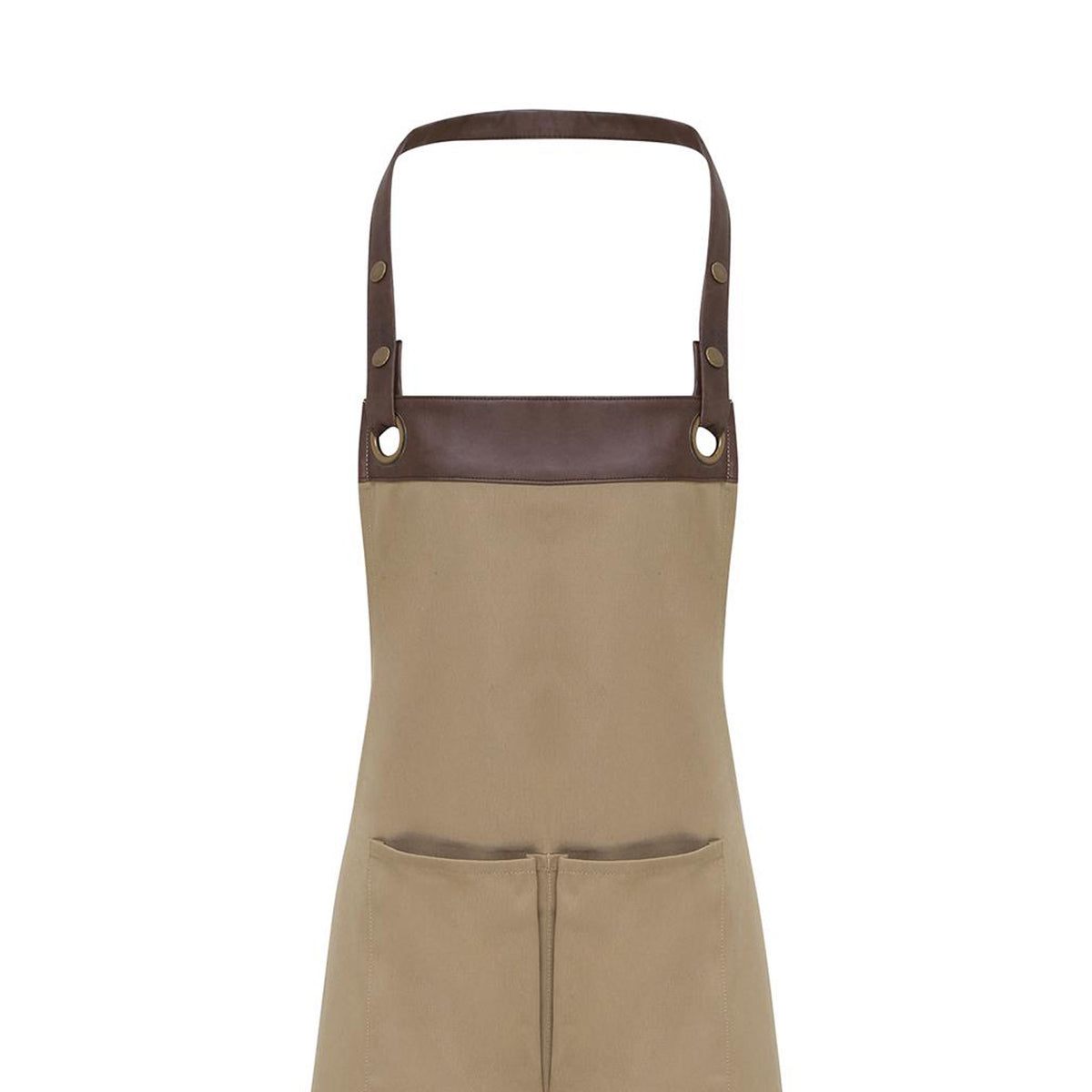 Khaki-Brown - Back - Premier Unisex Adult Espresso Full Apron