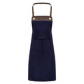 Navy-Brown - Front - Premier Unisex Adult Espresso Full Apron
