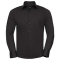 Black - Front - Russell Collection Mens Easy-Care Fitted Long-Sleeved Shirt