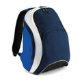 French Navy-Bright Royal Blue-White - Front - Bagbase Teamwear Backpack