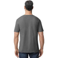 Charcoal - Back - Gildan Mens Softstyle V Neck T-Shirt