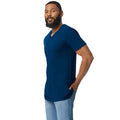 Navy - Side - Gildan Mens Softstyle V Neck T-Shirt