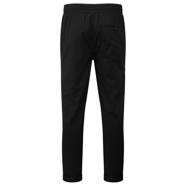 Black - Back - Premier Mens Recyclight Cargo Chef Trousers