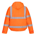 Orange - Back - Portwest Unisex Hi-Vis Bomber Jacket (S463) - Workwear - Safetywear