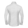 White - Back - Russell Womens-Ladies Oxford Easy-Care Long-Sleeved Shirt