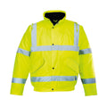 Yellow - Front - Portwest Unisex Hi-Vis Bomber Jacket (S463) - Workwear - Safetywear