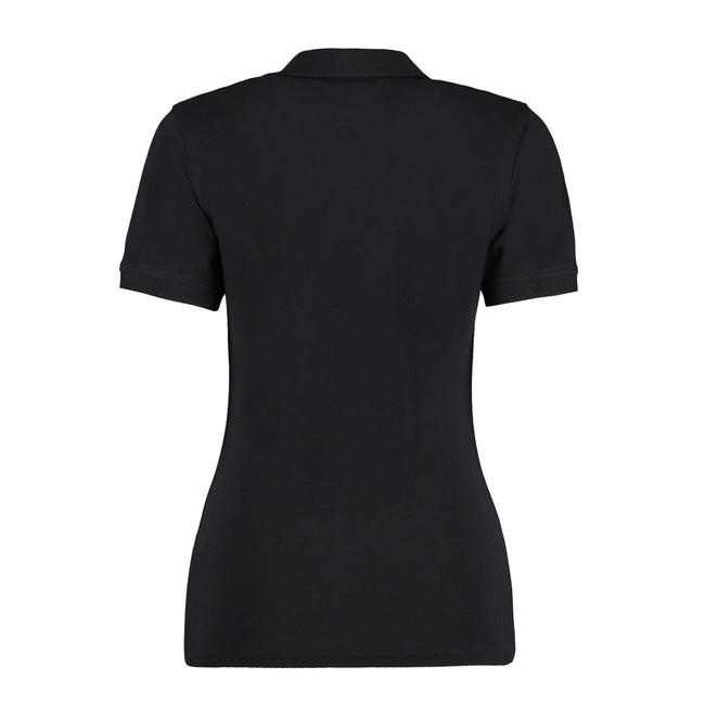 Black - Back - Kustom Kit Womens-Ladies Sophia V Neck Polo Shirt