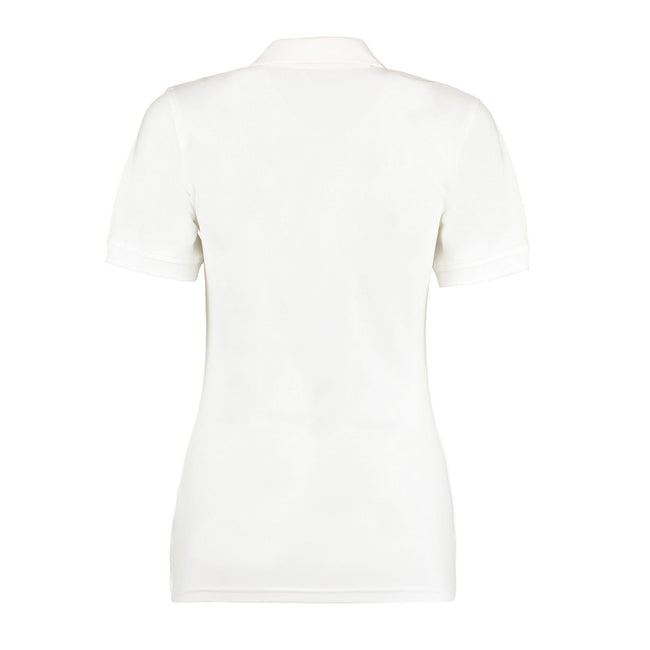 White - Back - Kustom Kit Womens-Ladies Sophia V Neck Polo Shirt