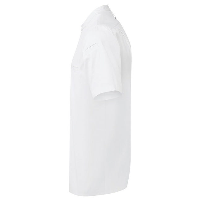 White - Side - Premier Unisex Adult Recyclight Short-Sleeved Chef Shirt