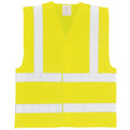 Yellow - Front - Portwest Unisex Hi-Vis Two Band & Brace Vest (C470) - Workwear - Safetywear