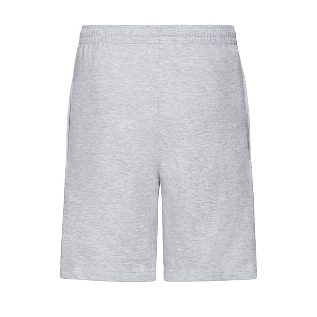 Heather Grey - Back - Fruit Of The Loom Mens Iconic 195 Jersey Shorts