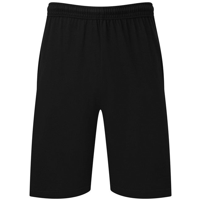 Black - Front - Fruit Of The Loom Mens Iconic 195 Jersey Shorts