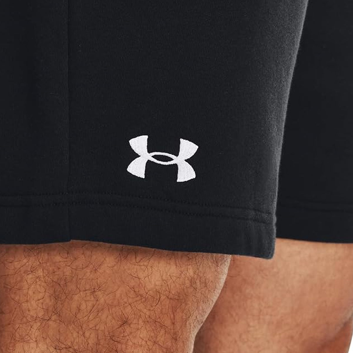 Black-White - Lifestyle - Under Armour Mens Rival Fleece Shorts