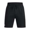 Black-White - Front - Under Armour Mens Rival Fleece Shorts