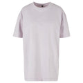 Soft Lilac - Front - Build Your Brand Womens-Ladies Acid Wash Oversized T-Shirt