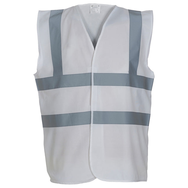 White - Front - Yoko Unisex Adult Hi-Vis Waistcoat