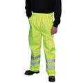 Yellow - Back - Yoko Unisex Adult Waterproof Hi-Vis Work Trousers