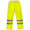 Yellow - Front - Yoko Unisex Adult Waterproof Hi-Vis Work Trousers