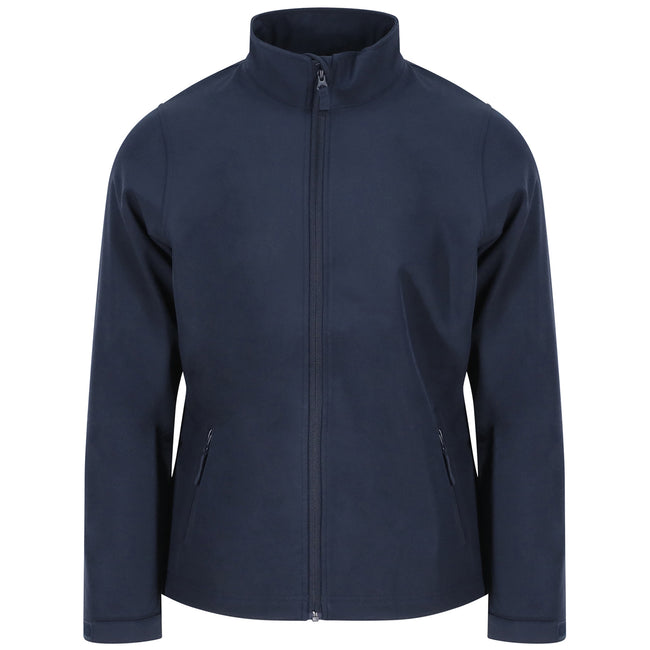 Navy - Front - PRO RTX Womens-Ladies Double Layered Soft Shell Jacket