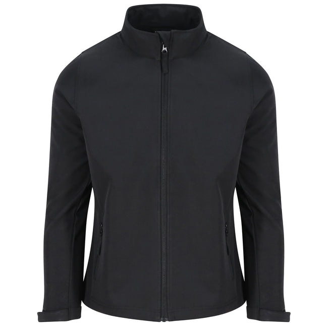 Black - Front - PRO RTX Womens-Ladies Double Layered Soft Shell Jacket