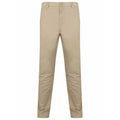 Stone - Front - Henbury Mens Stretch Flex Waistband Chinos