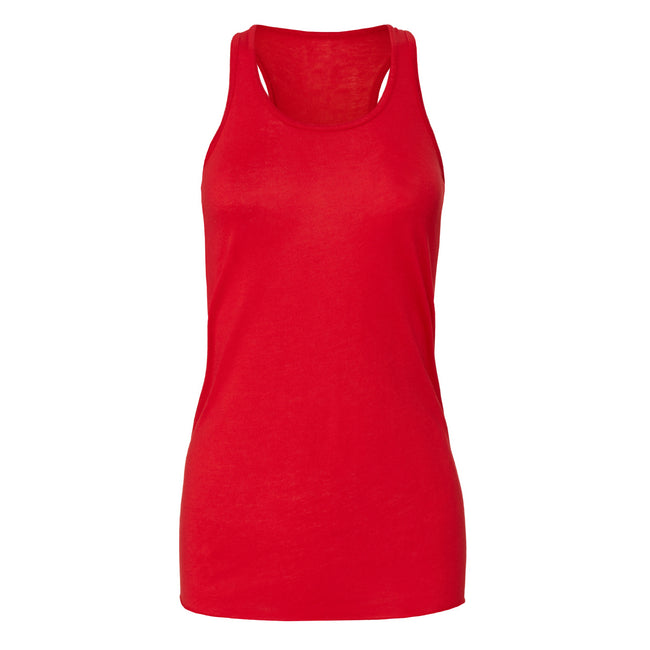 Red - Front - Bella + Canvas Womens-Ladies Flowy Racerback Tank Top